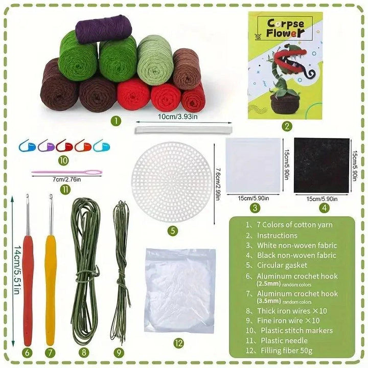 Halloween Venus Fly Trap Monster Plant Crochet kit