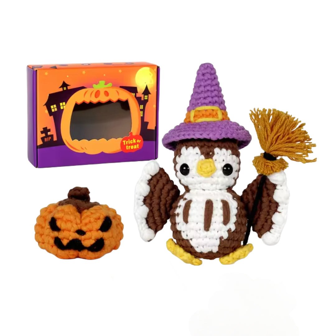 delightful halloween owl amigurumi crochet kit