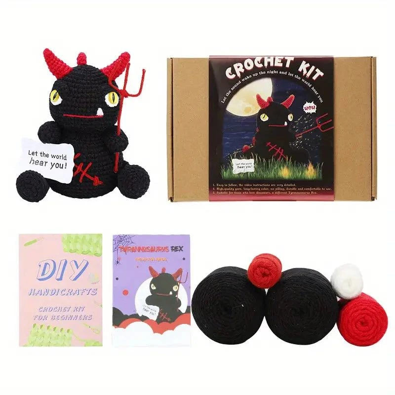 devil dragon amigurumi kit halloween crochet kit