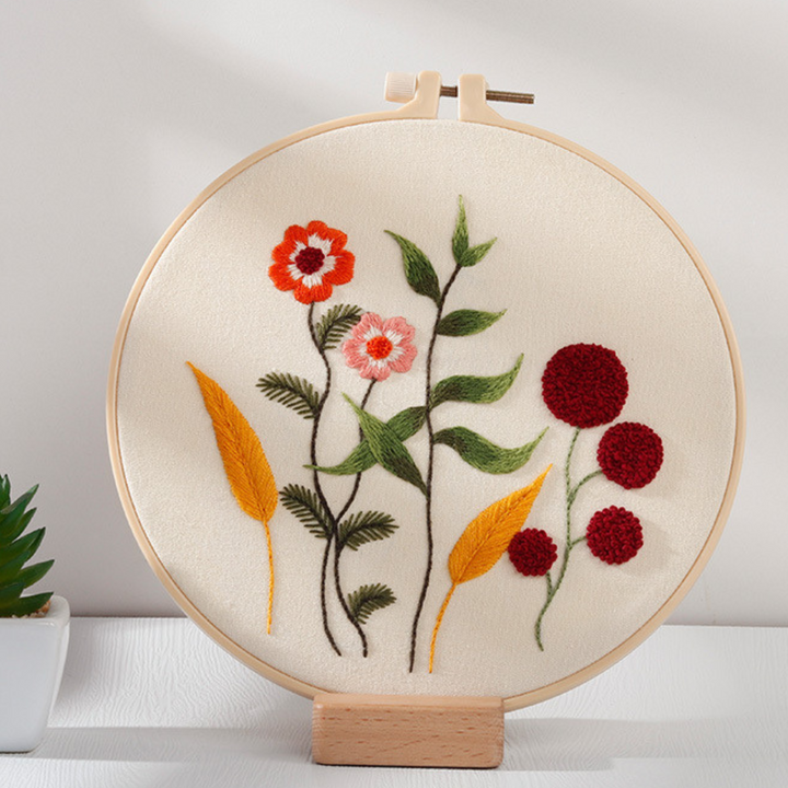 Meadow flowers embroidery kit