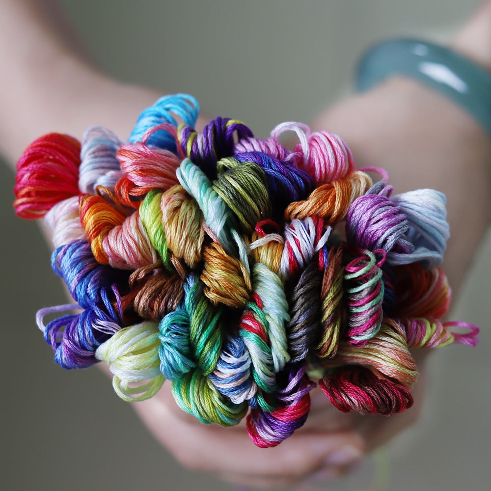 Variegated Embroidery Thread 40 Colors Egyptian Cotton Skeins