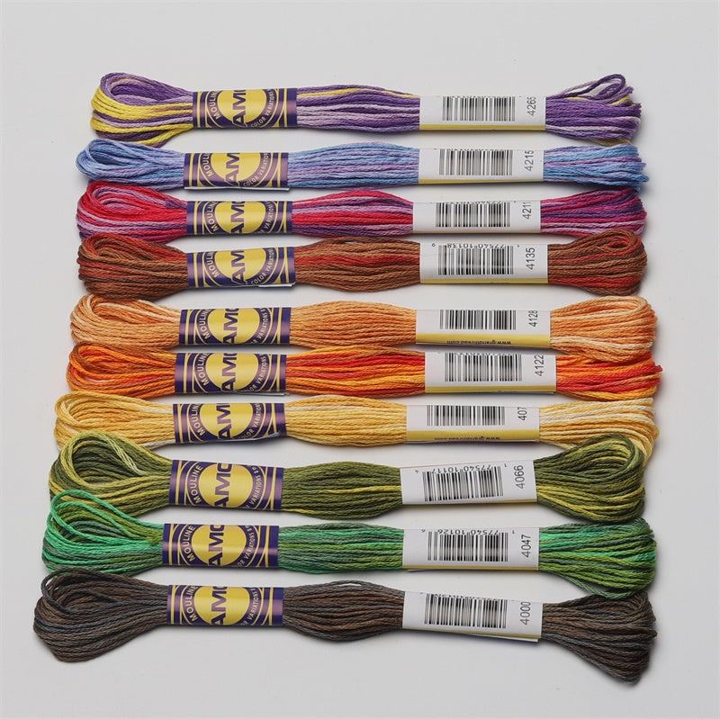 Variegated Embroidery Thread 40 Colors Egyptian Cotton Skeins