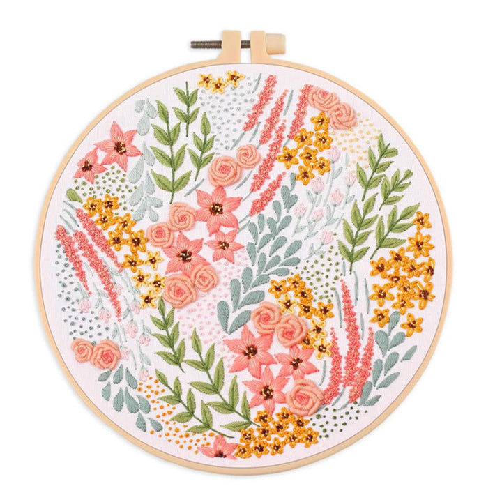 delightful flower embroidery kit