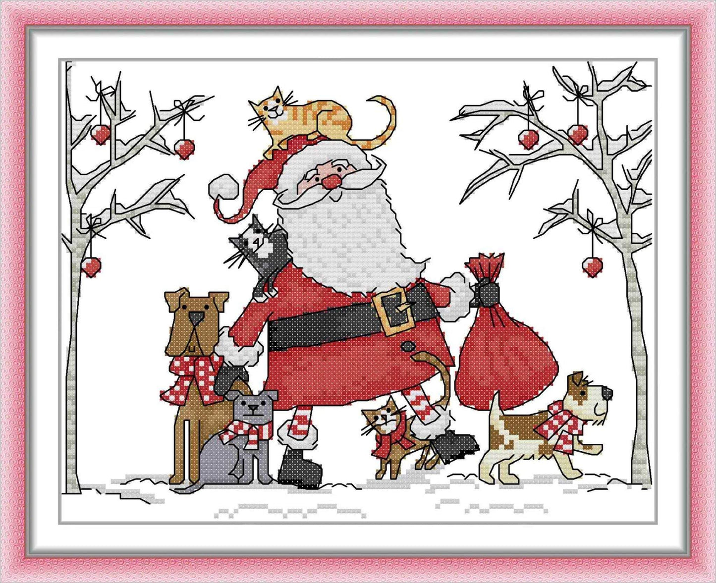 Santa and his Helpers Cross Stitch Kit