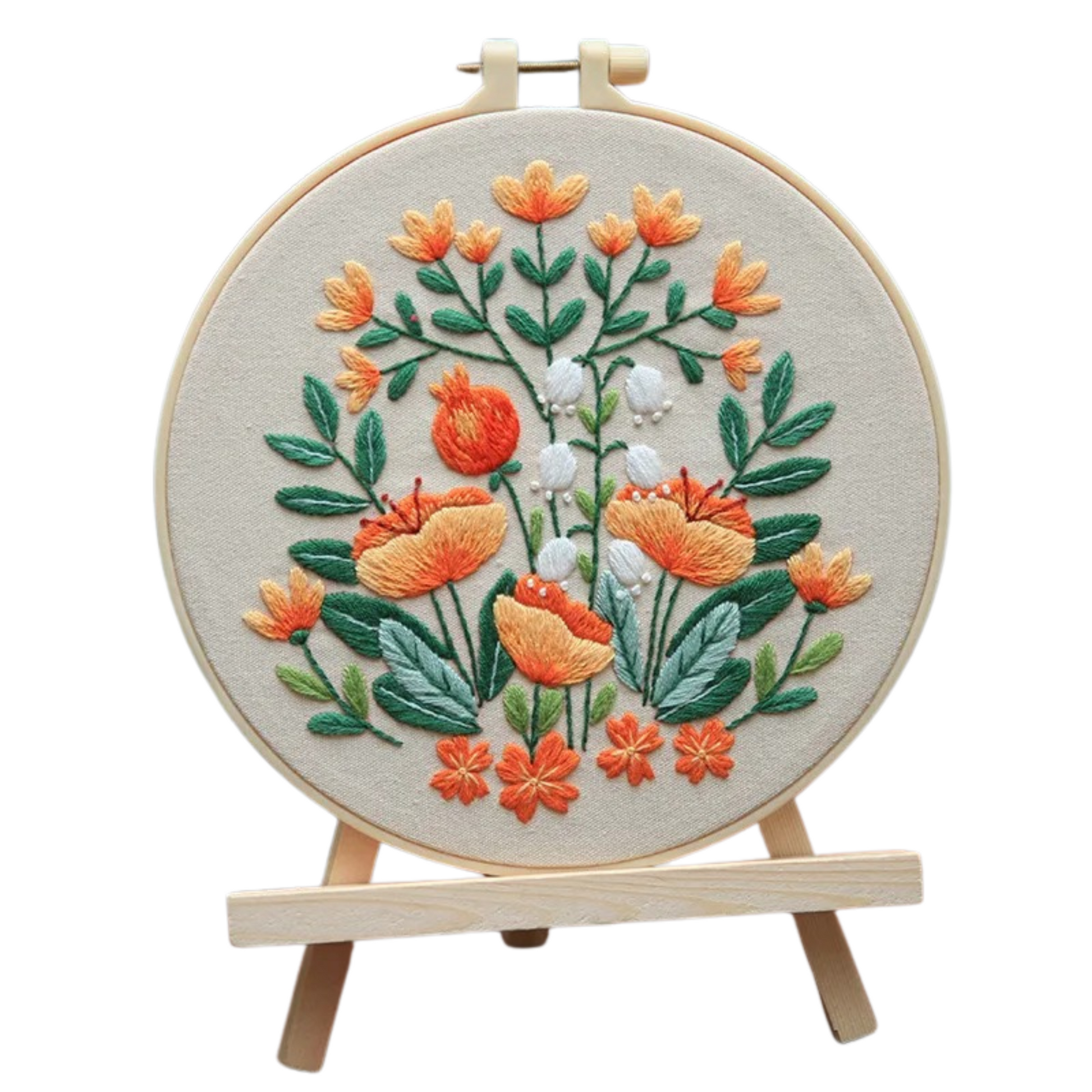 Vibrant Flower Embroidery Kits