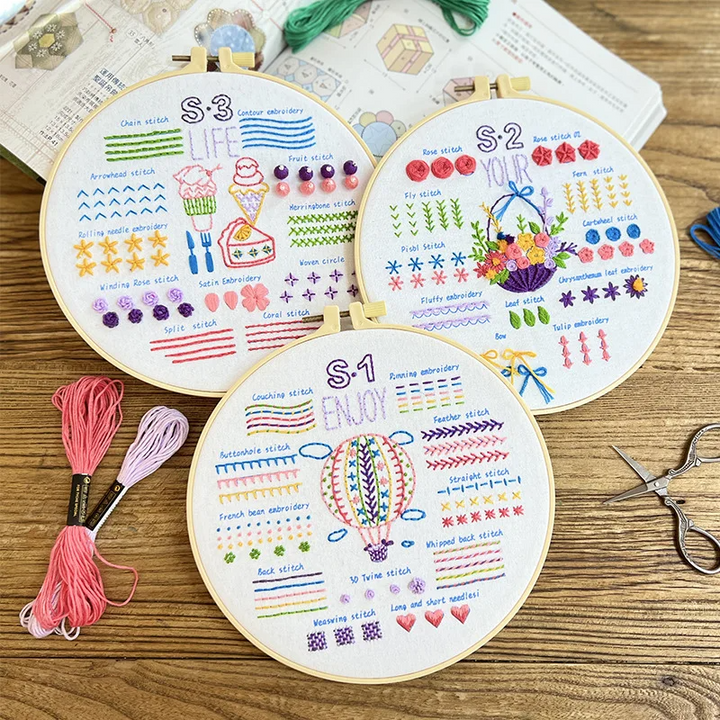 Learn Different Stitches Embroidery kit