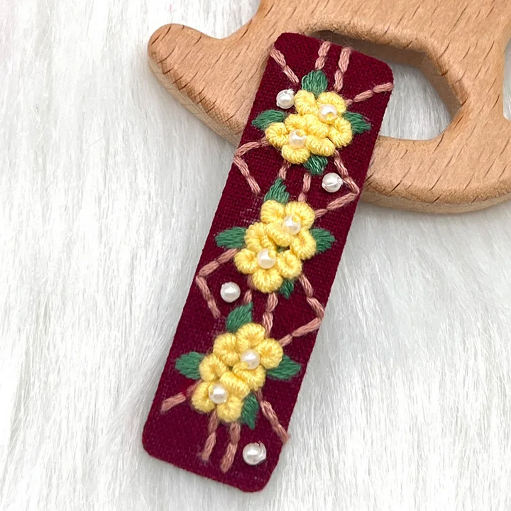 Embroidery Hair Clip Kits