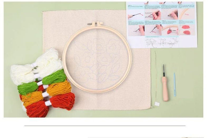 Modern Woman and Orange Punch Needle Kit