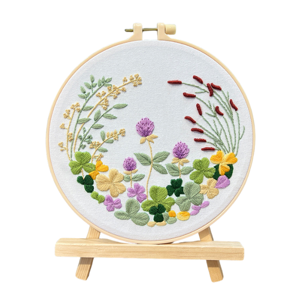 summer meadow flower embroidery kits