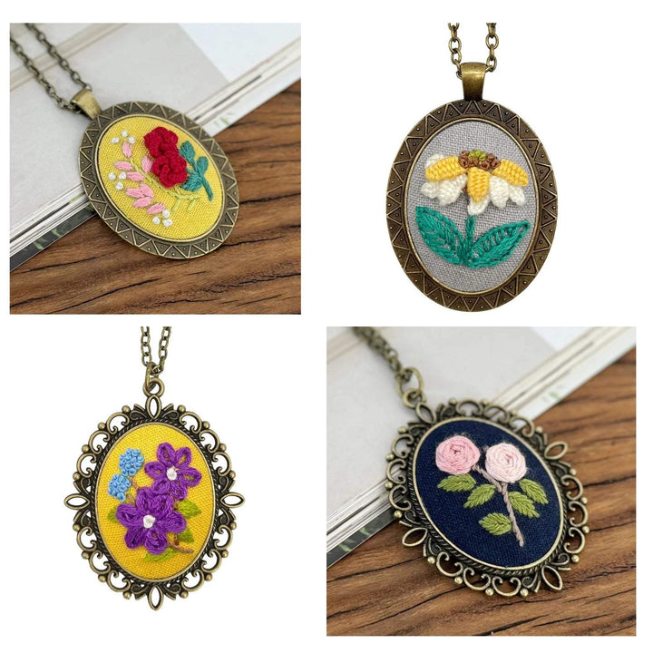 Pendant Embroidery Necklace Kits