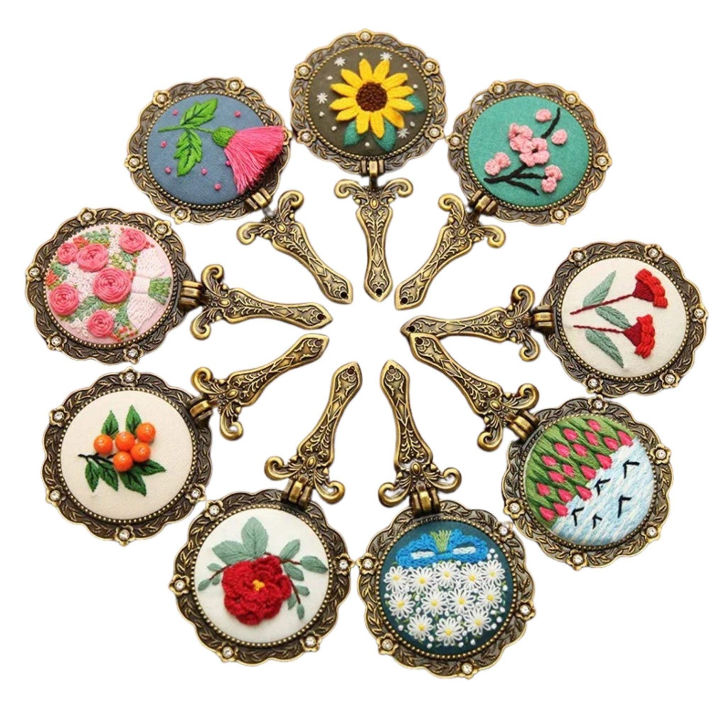 Hand Mirror Embroidery Kits