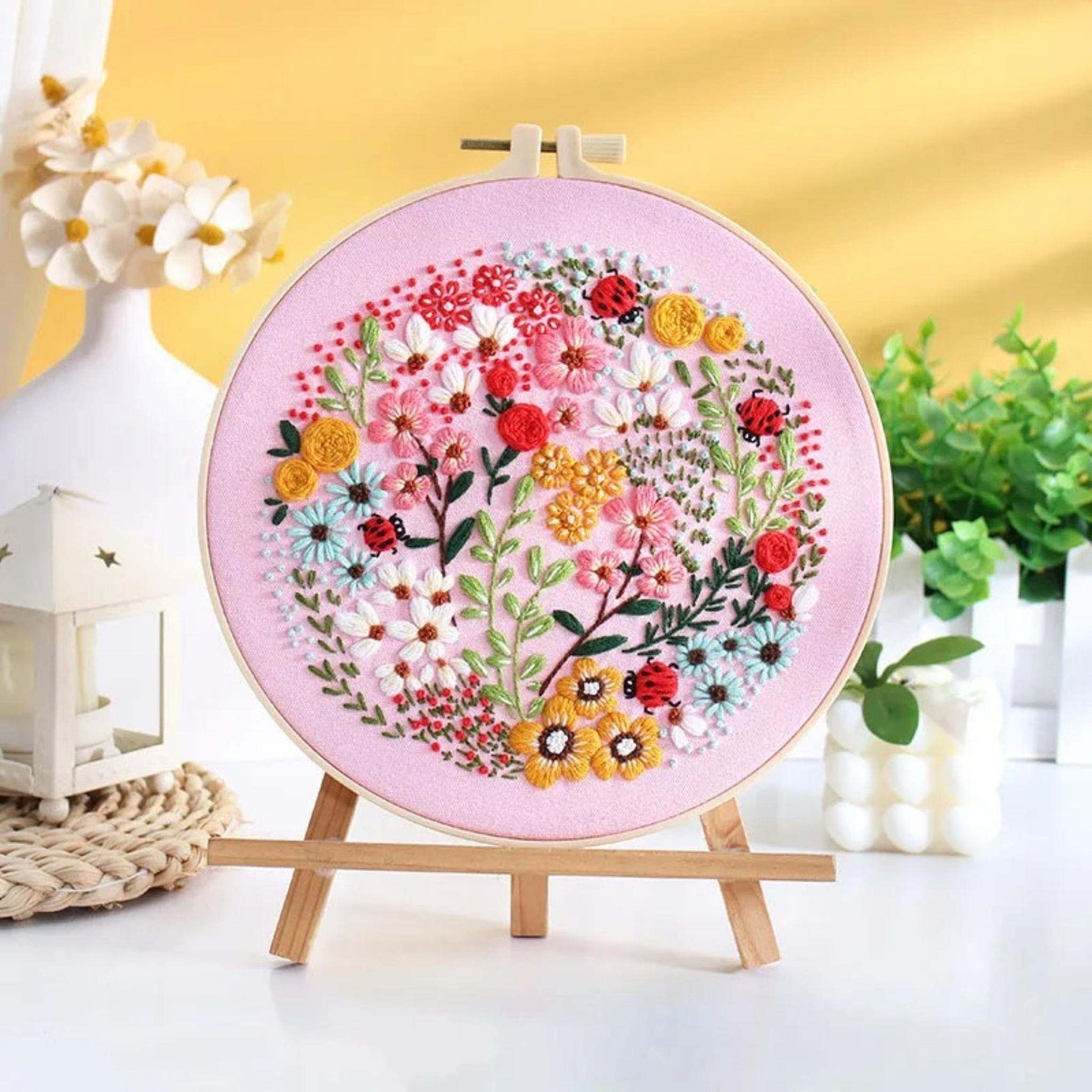 Doodle Flower Embroidery Kits