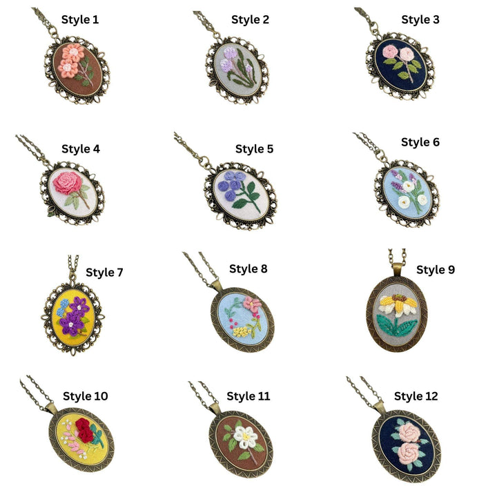 Pendant Embroidery Necklace Kits