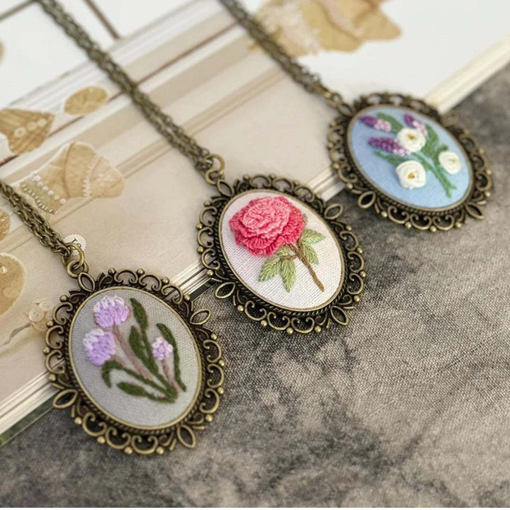 Pendant Embroidery Necklace Kits