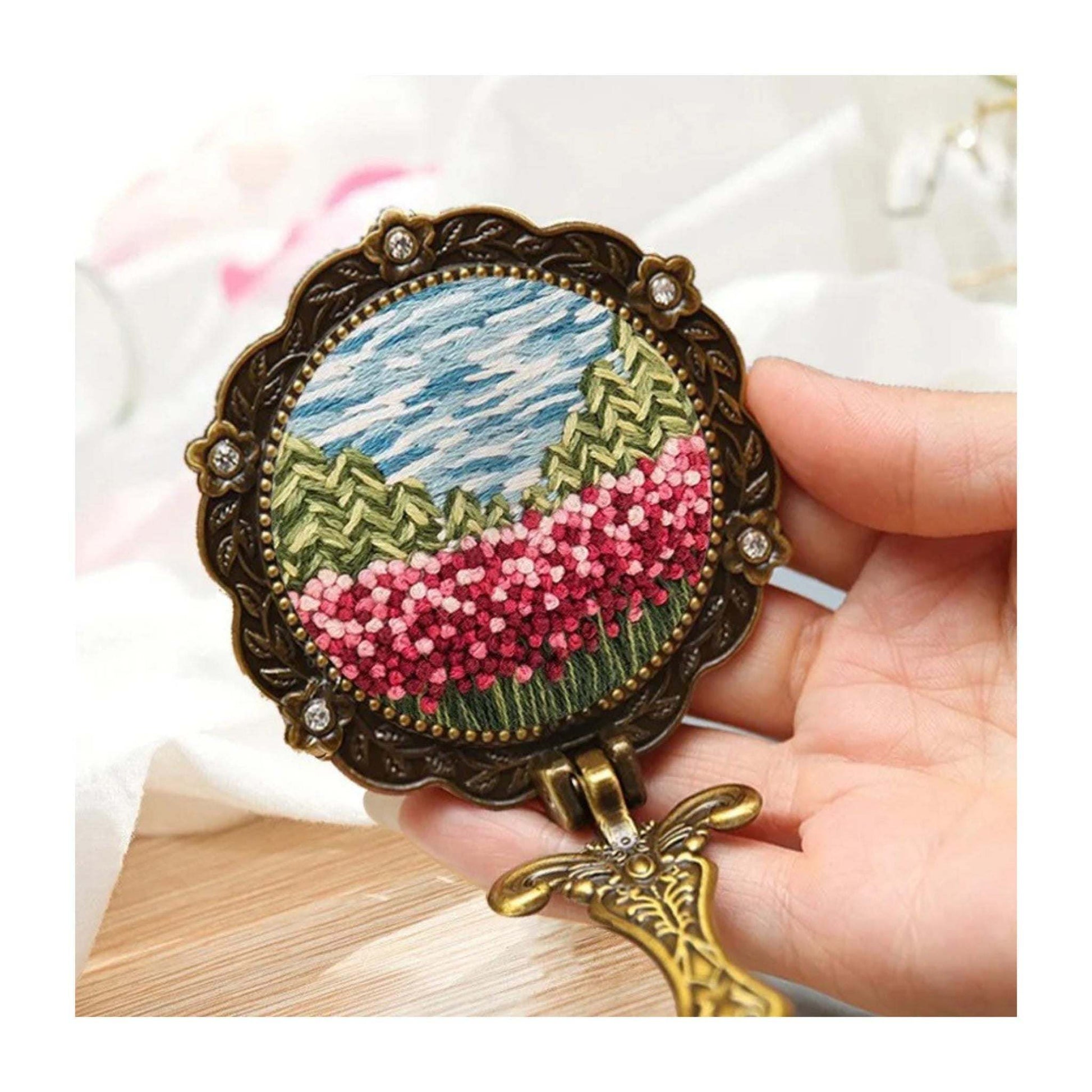 Hand Mirror Embroidery Kits