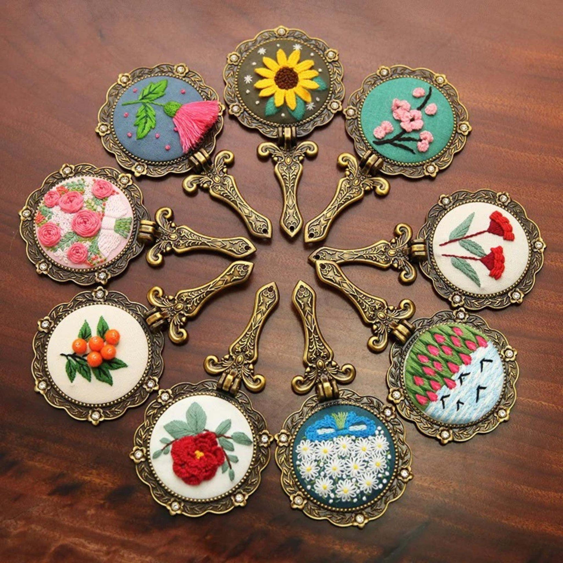 Hand Mirror Embroidery Kits