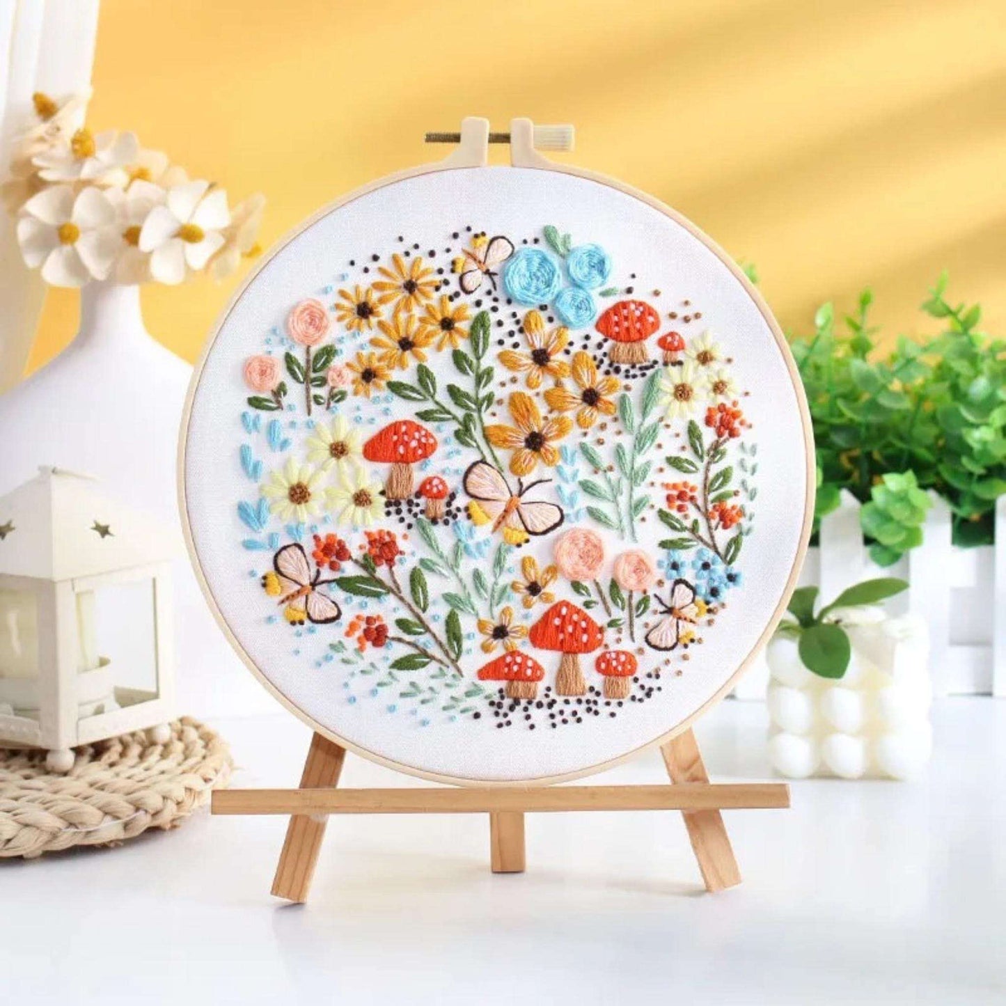 Doodle Flower Embroidery Kits