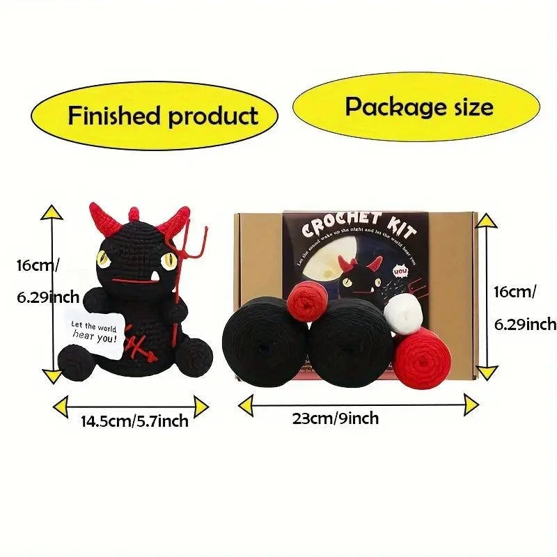 devil dragon amigurumi kit halloween crochet kit