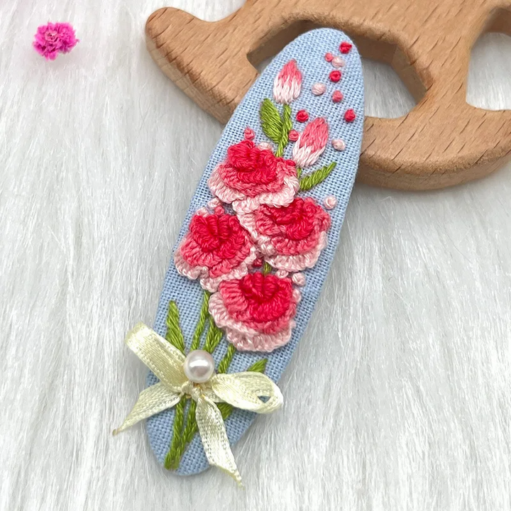 Embroidery Hair Clip Kits