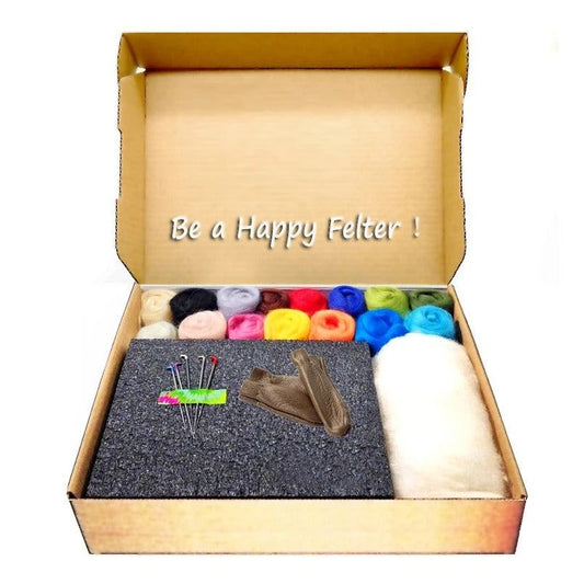 Merino Wool Needle Felting Wool Set 16-24-40 colour sets