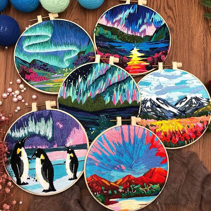 Northern Lights Style Embroidery Kits 