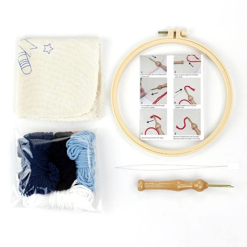 Fox Punch Needle Kit, beginner Punch Needle Kit, Great Craft Gift Idea