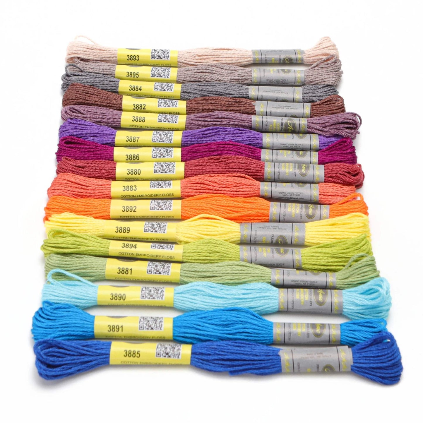 16 New Egyptian Cotton Skeins 8m 6 Strands DMC Color Range