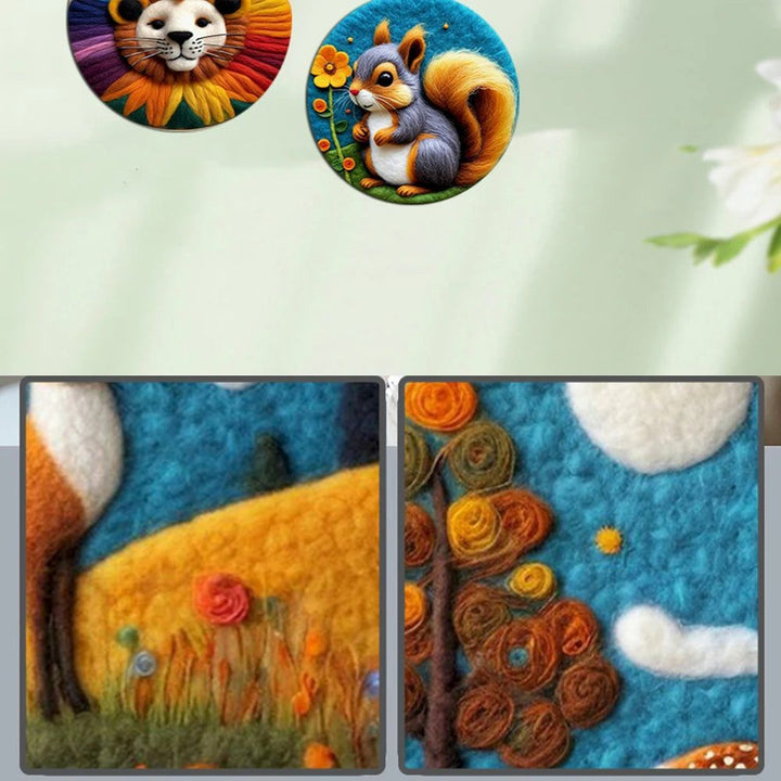 2D Wild Animal Needle Felting Kit