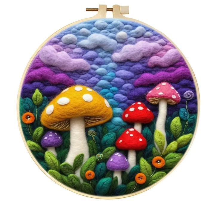 2D Magic Mushroom Needle Felting Kits 