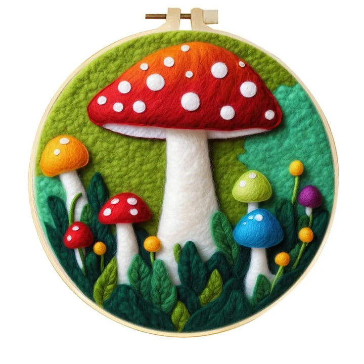 2D Magic Mushroom Needle Felting Kits 