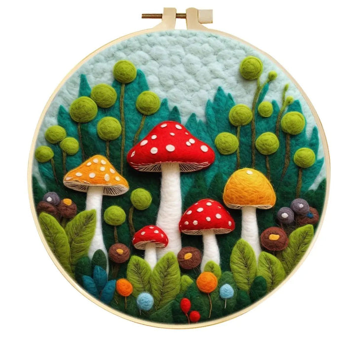 2D Magic Mushroom Needle Felting Kits 