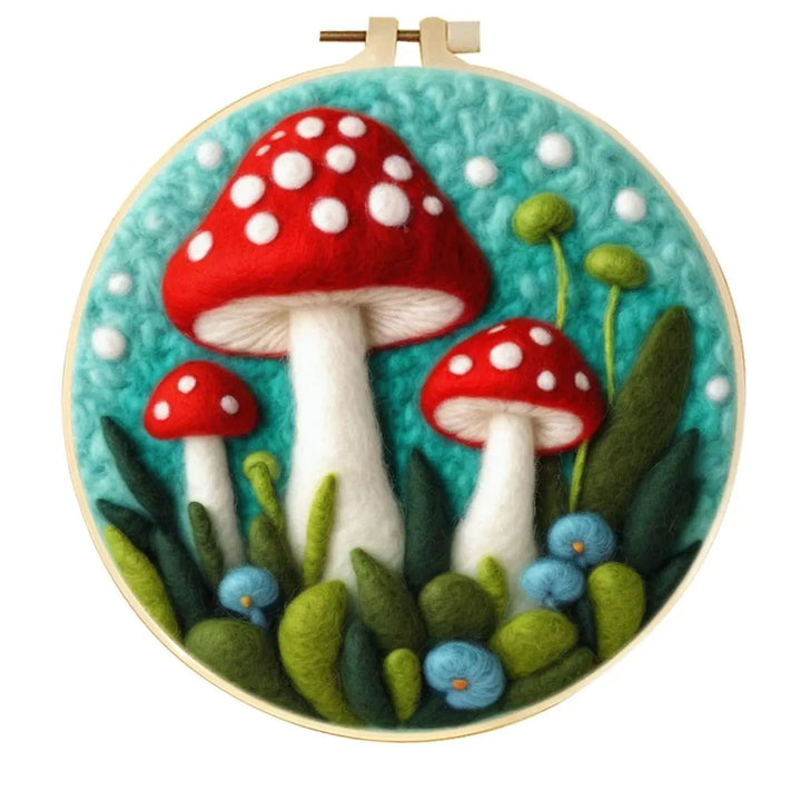 2D Magic Mushroom Needle Felting Kits 