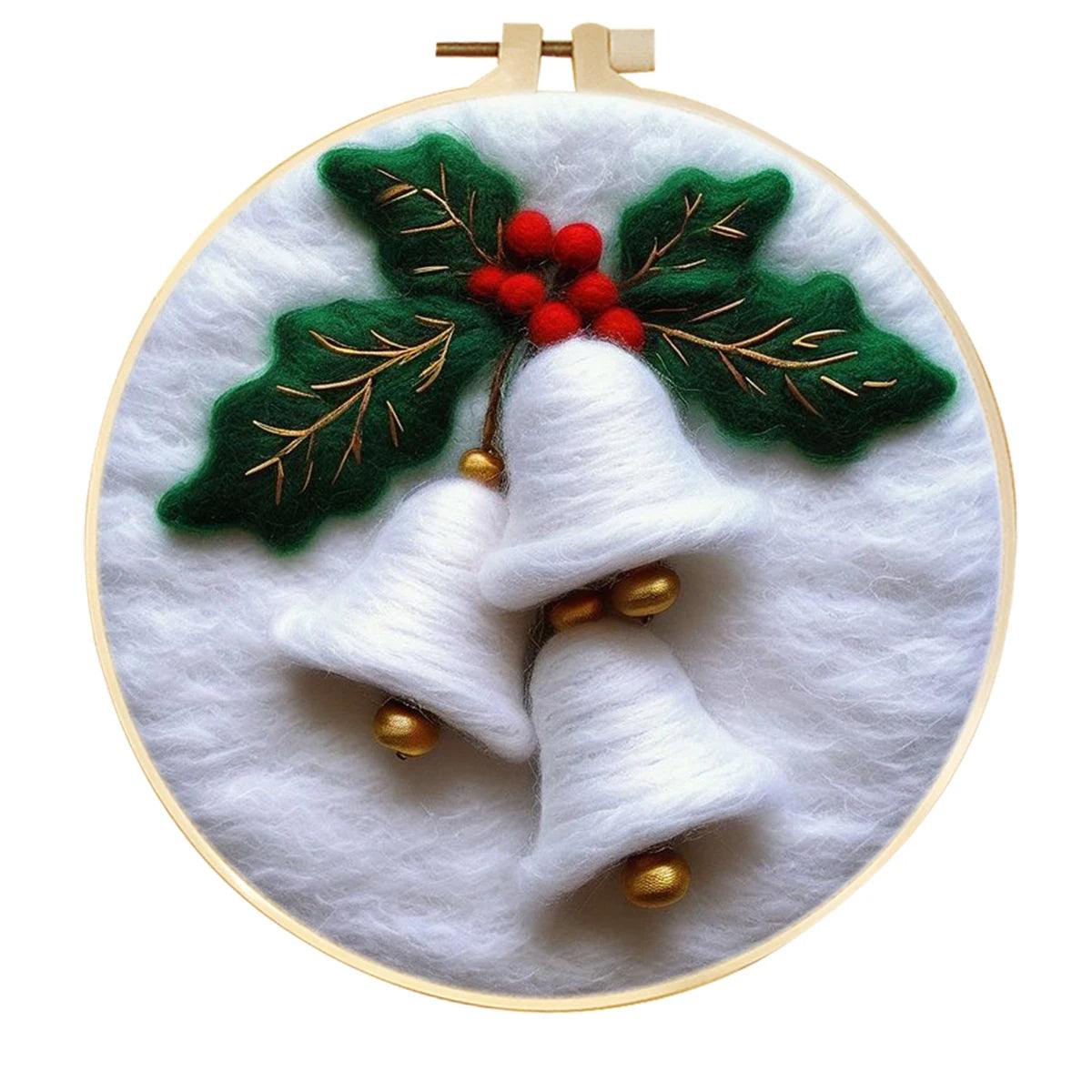 Christmas Jingle Bells 2D Needle Felting Kit 