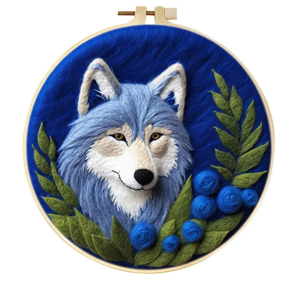 2D Mystical Wolves Needle Felting Kit