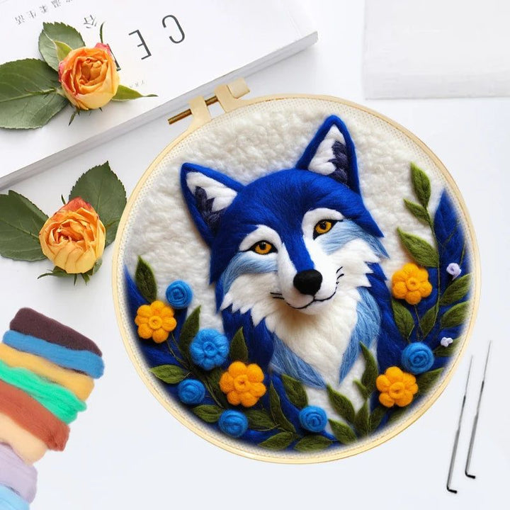 2D Mystical Wolves Needle Felting Kit