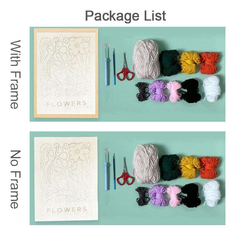 Large Flower Punch Needle Kit