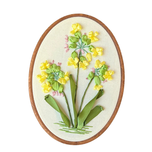 Silk Ribbon Embroidery Kits with Oval Frames