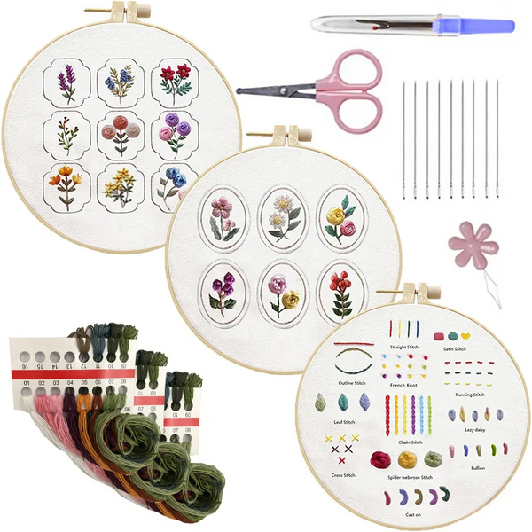 Learn Different Stitches Embroidery kit for Beginners