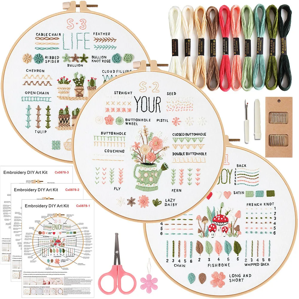 Learn Different Stitches Embroidery kit for Beginners