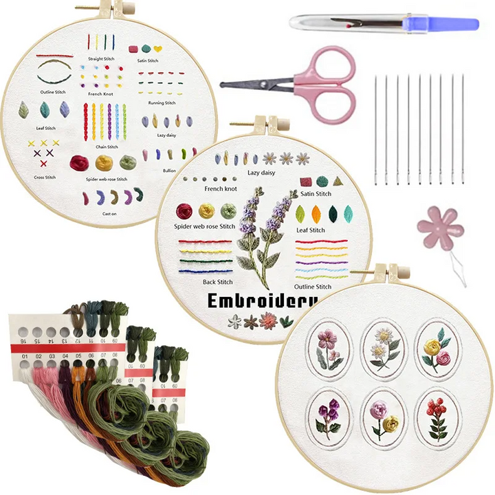 Learn Different Stitches Embroidery kit for Beginners