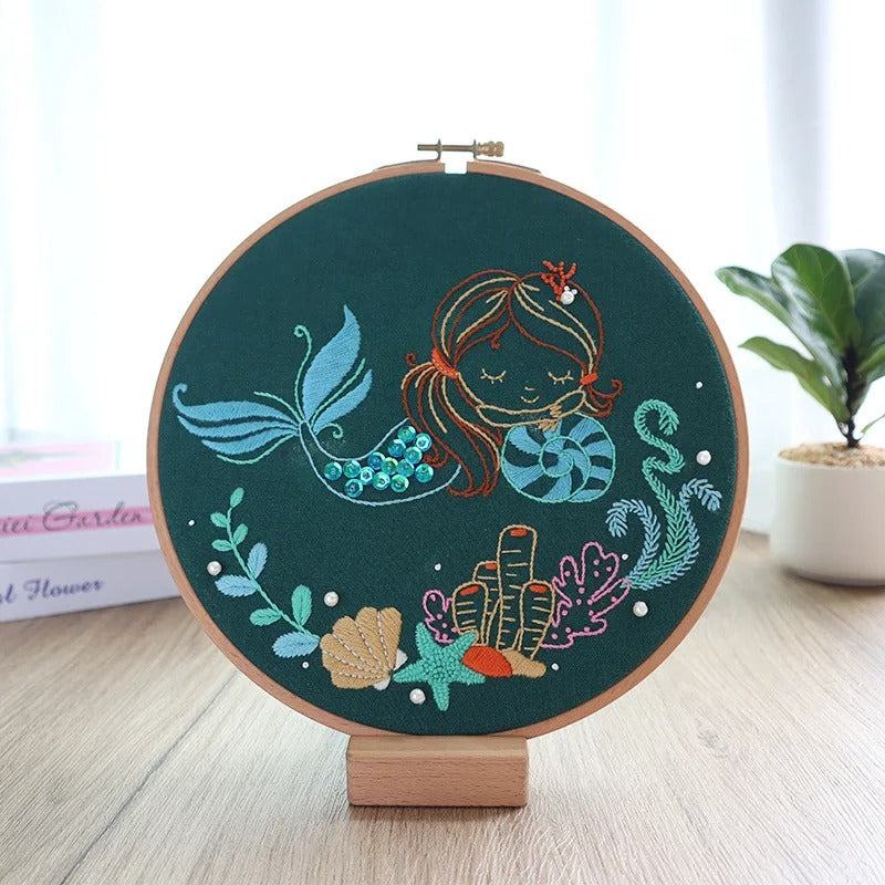 Mermaid Beginner Embroidery Kits