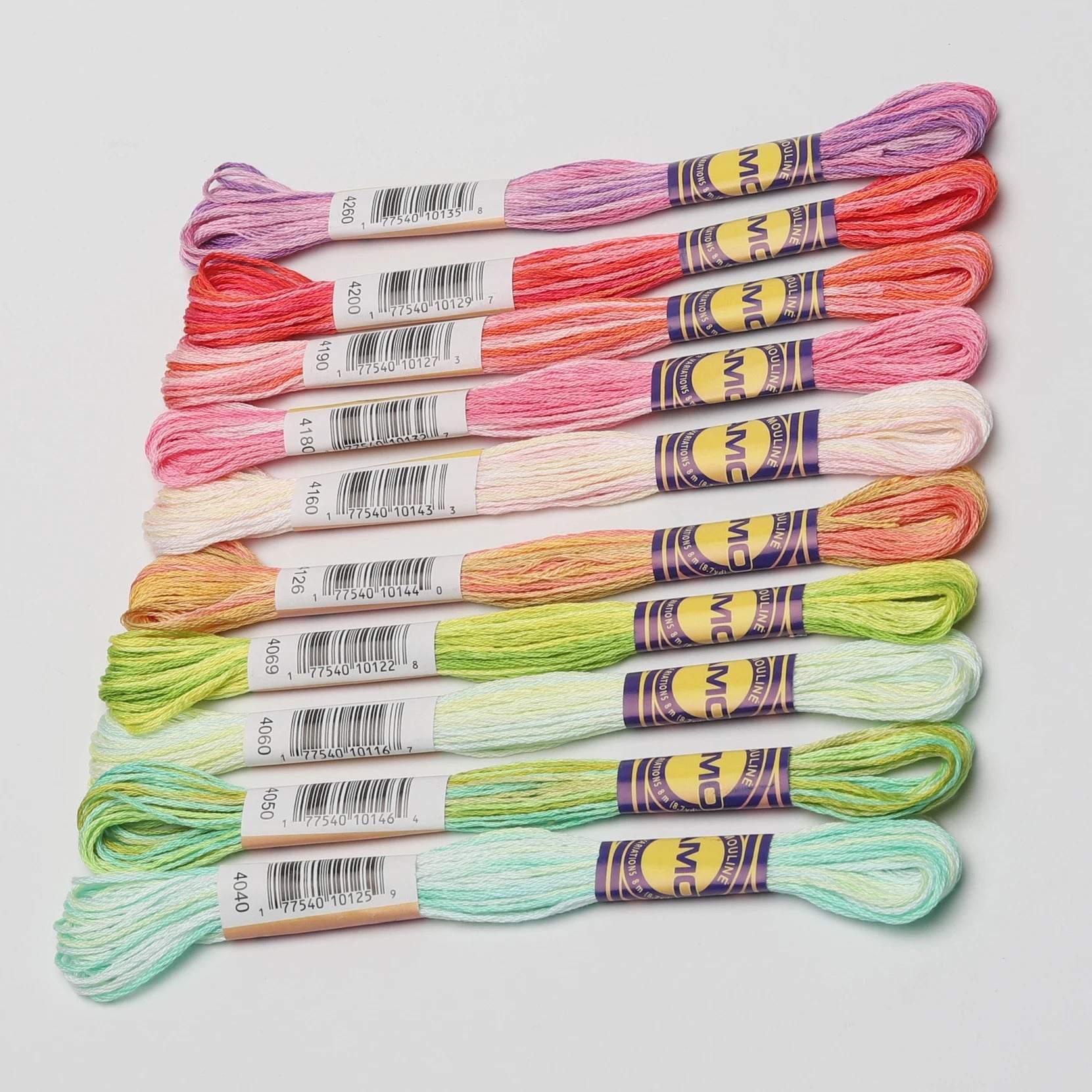 Variegated Embroidery Thread 10 Piece Egyptian Cotton Skeins 