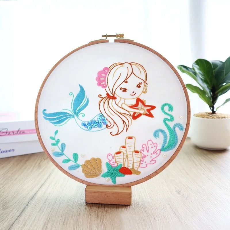 Mermaid Beginner Embroidery Kits