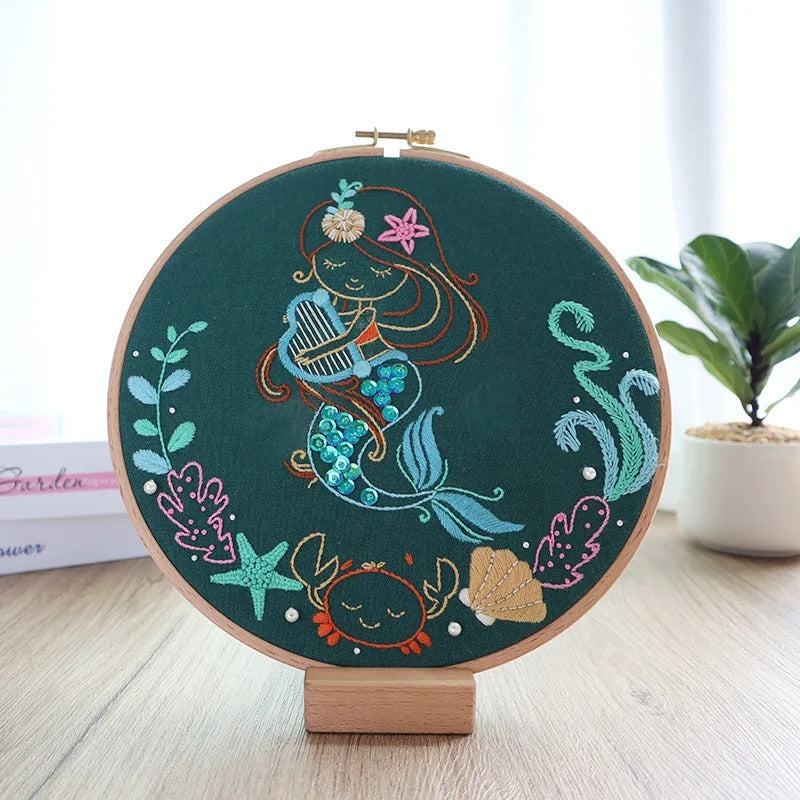 Mermaid Beginner Embroidery Kits