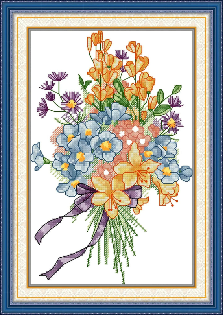 Wildflower Bouquet Cross Stitch Kit