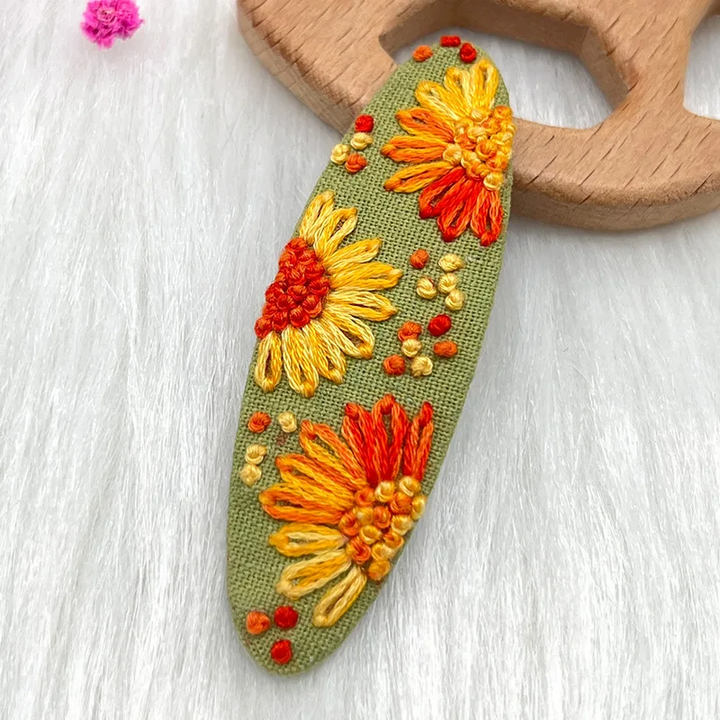 Embroidery Hair Clip Kits