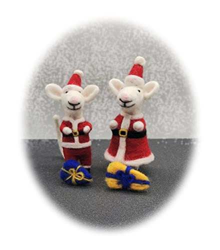 santa mice needle felting kit