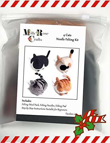 4 Cats Needle Felting Kit