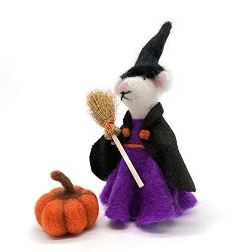 Witch Mouse Needle Felting Kit Needle felting kits Seasonal Crafts