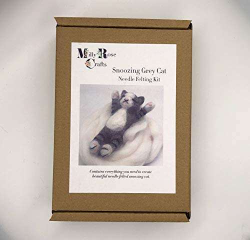 Snoozing Cat Needle Felting Kit